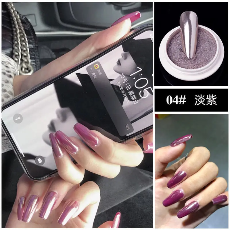 Nail Powder 1/6Jar Rose Gold Metallic Mirror DIY UV Gel