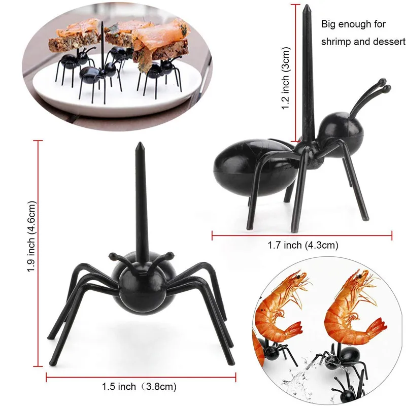 Bento Accessories Ants Food Fruit Picks Lunch Box Lunchbox Ant Forks Snack Cake Dessert for Kids Kitchen Party Dinner Tableware Fruit Fork Food Picks