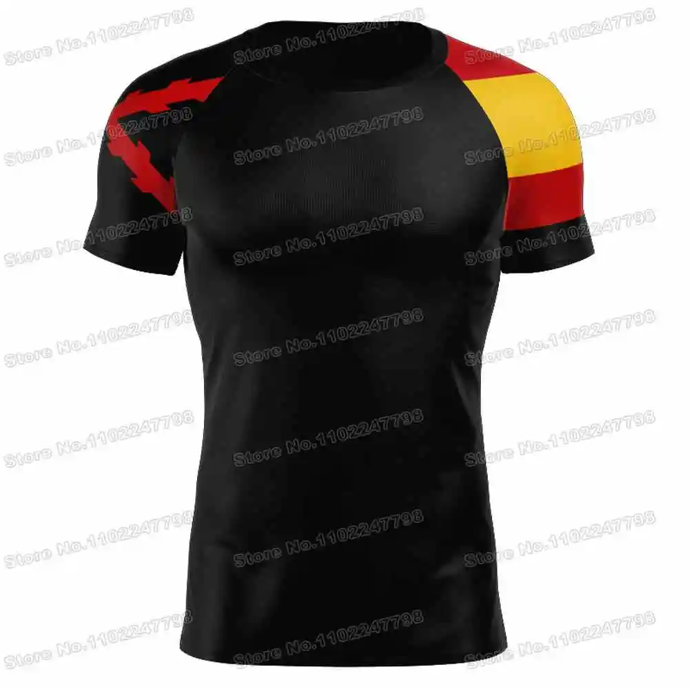 2025 Spanish Empire T Shirt Black Spain Outdoor Tech Shirts Men