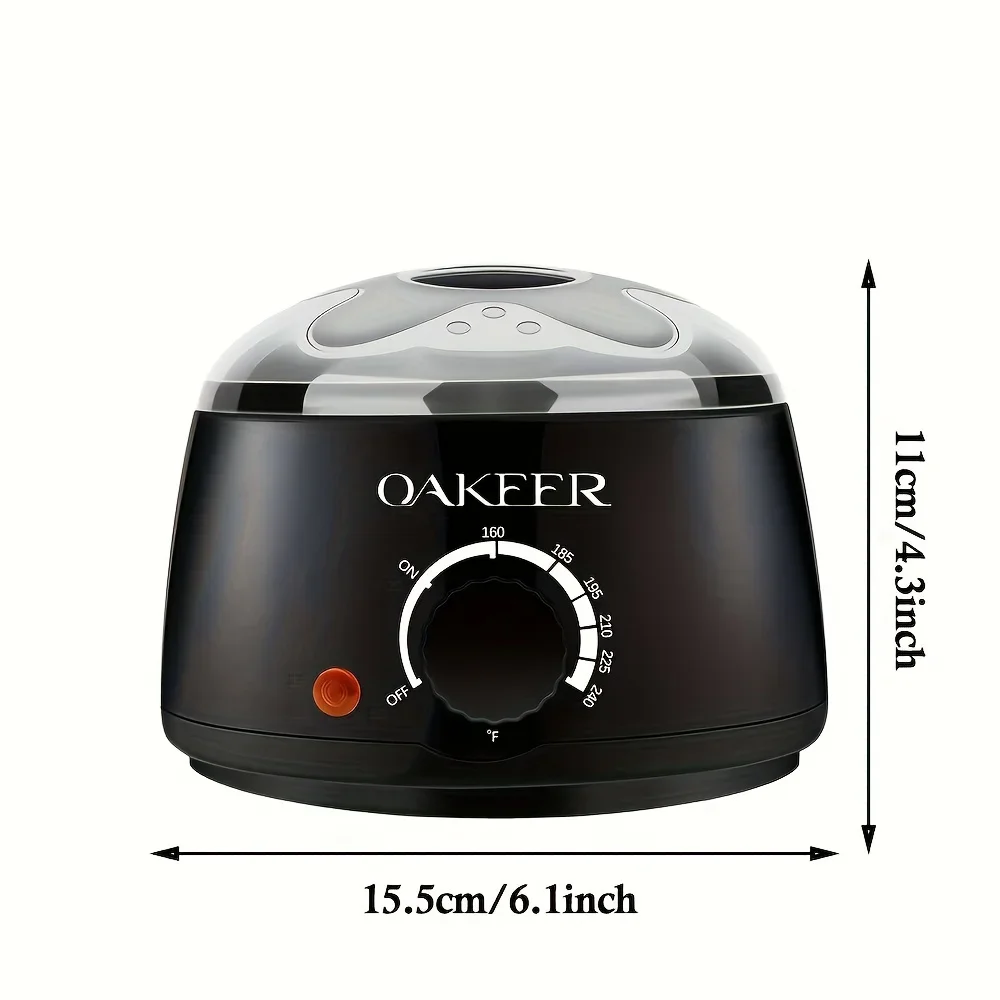 [EU Plug] 200ml Black Wax Melting Machine + 200g Wax Beans Set, Heating, Hair Removal And Therapy Machine Waxing