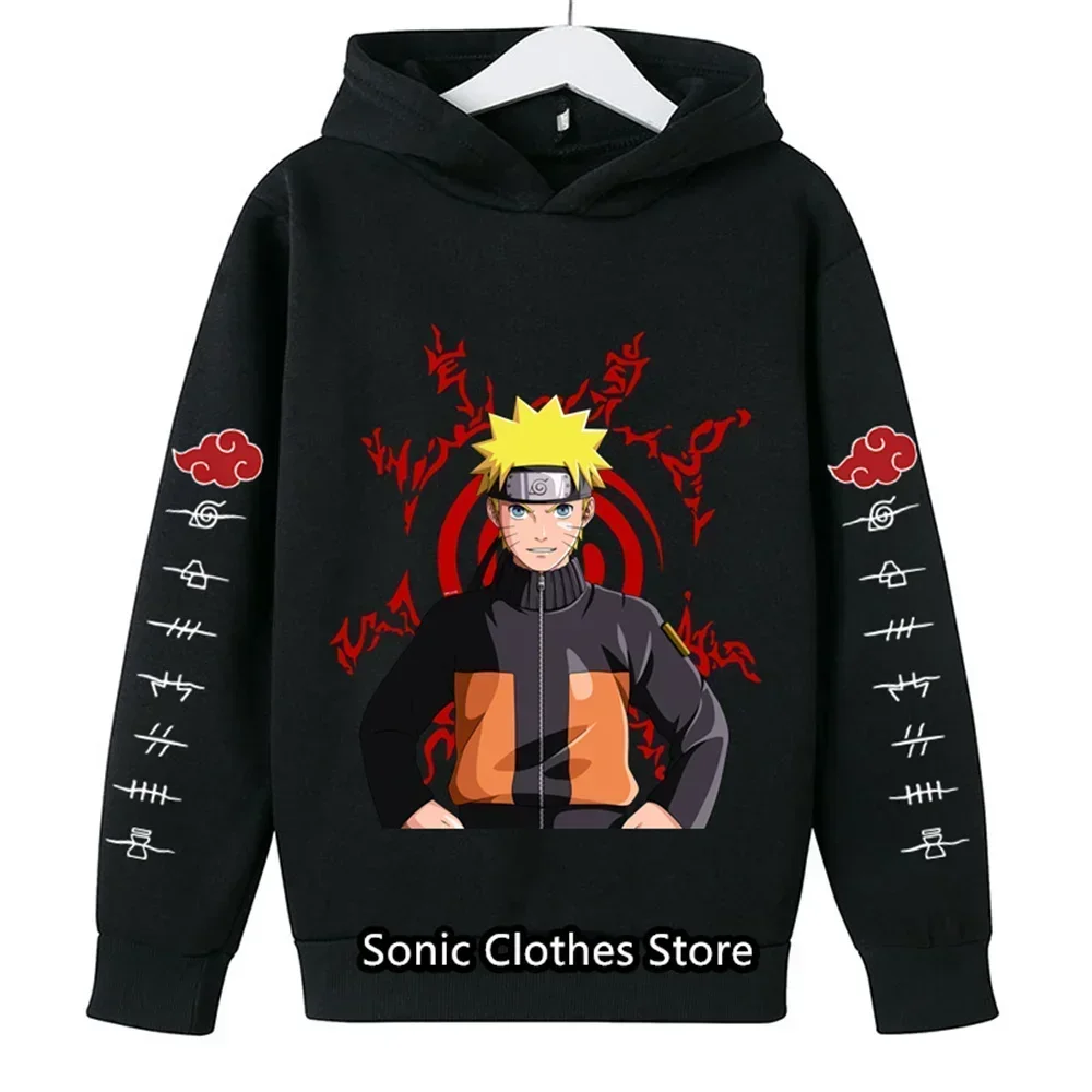 

Fashion Unisex Naruto Hoodie For Kids Children Boys Long Sleeves Sweatshirt Baby Kids Tops Girls Clothes 2-14 Years Streetwear