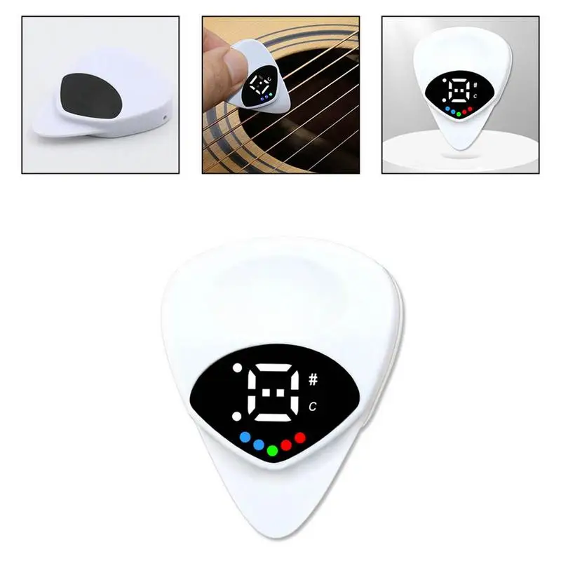 Portable Guitar Pick Tuner Combo 2 in 1 Acoustic Guitar Tuners & Guitar Picks Guitar / Ukulele Tuner For Guitar Accessories