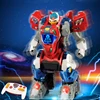 RC Robot Remote Control Dinosaur Toy One-key Deformation with Sound and Llight Music Dinosaur knowledge RC Toy For Children Gift 6