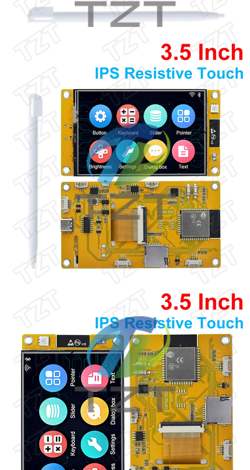 3,5 Zoll LCD TFT Modul ESP32 LVGL WLAN & Bluetooth Anzeigemodul 240*320 Smart Display Bildschirm mit Touch-Entwicklungsboard – Detail 7