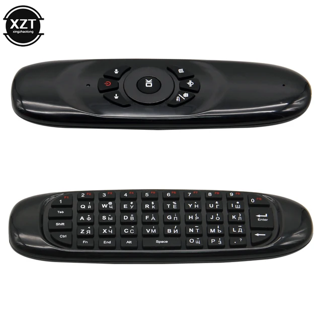 Trade Shop - Telecomando Air Mouse C-120 Wireless 2,4 Ghz Mini Tastiera  Movimento Android Pc