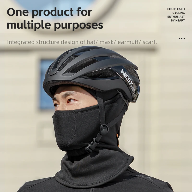WEST BIKING Winter Thicken Fleece Balaclava Skiing Cycling Double layered Jacquard Warm Motorcycle Hoods Thermal Sport Gear 3