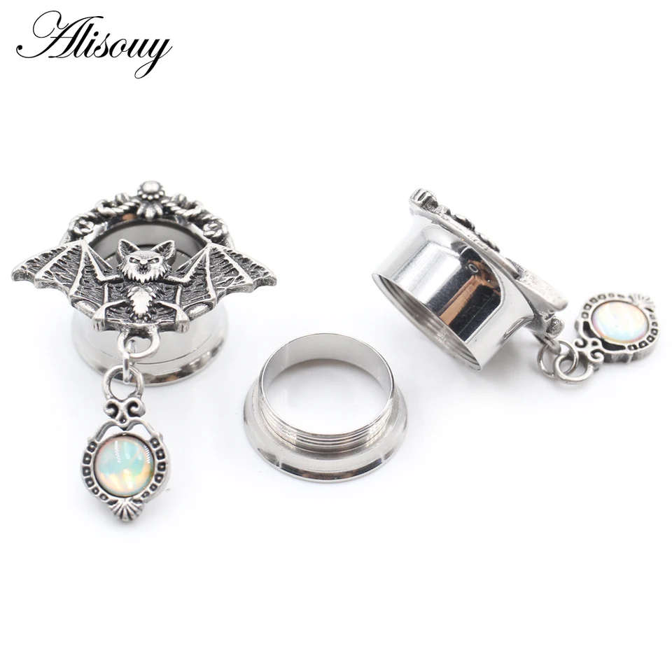 Écarteurs D'oreille Rétro En Forme De Flamme – Paire De 8 à 16 Mm, Acier Inoxydable, 3 Couleurs