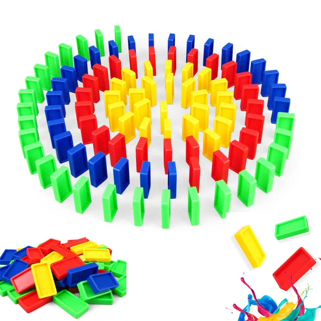새로운 도미노 벽돌 블록 플라스틱 장난감