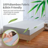 High Quality Bed Fitted Sheet 100% Bamboo Mattress Cover with Elastic Band Double King Queen Size Bed Sheet 90/120/200 Fit Sheet 2