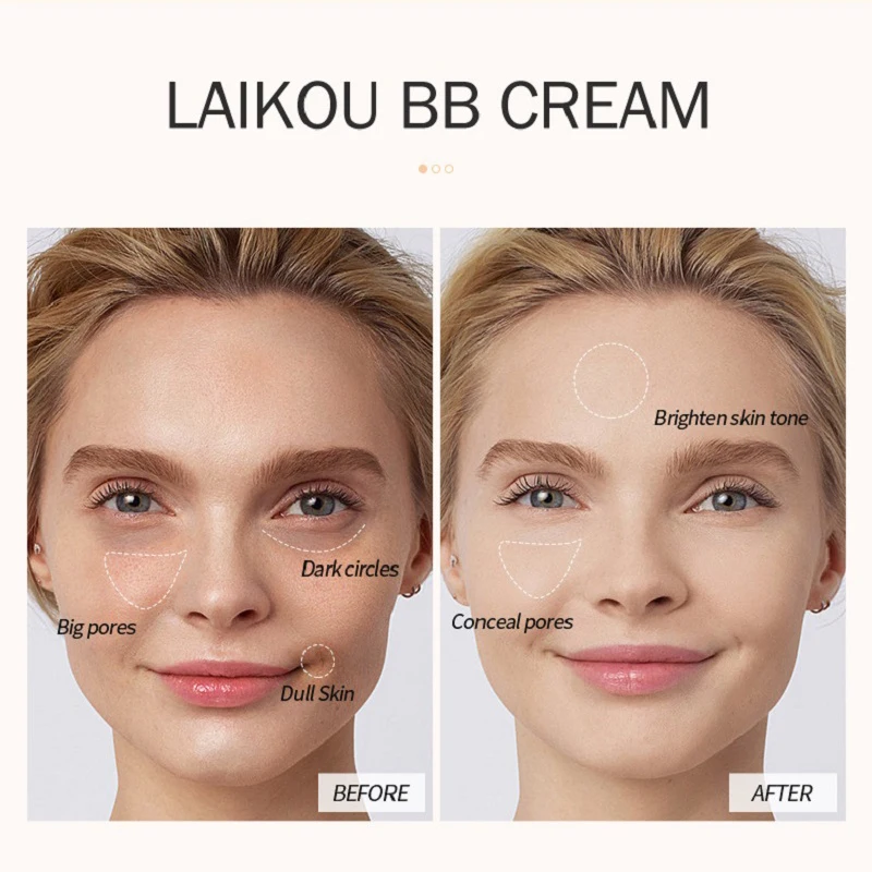 30ml Natural BB Cream Whitening Waterproof Lasting Moisturizing Foundation Full Cover Facial Blemishes Acne Concealer Cosmetic bb cream