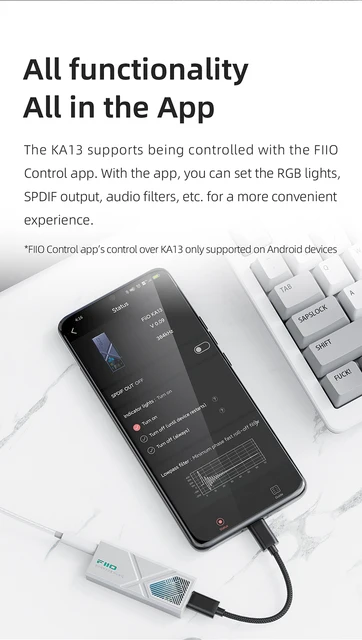FiiO KA13 USB DAC AMP Mini Desktop Mode Headphone Amplifier FiiO KA13 USB DAC AMP Mini Desktop Mode Headphone Amplifier