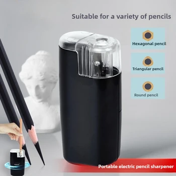 Temperamatite elettrico per artisti Bambini Adulti Matite colorate Funziona a batteria, portatile, compatibile manuale/elettrico