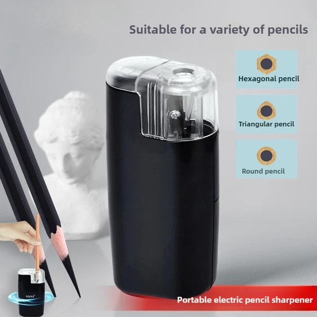 Electric Pencil Sharpener for Artists Kids Adults Colored Pencils Battery-Operated, Portable, Manual/Electric Compatible 1