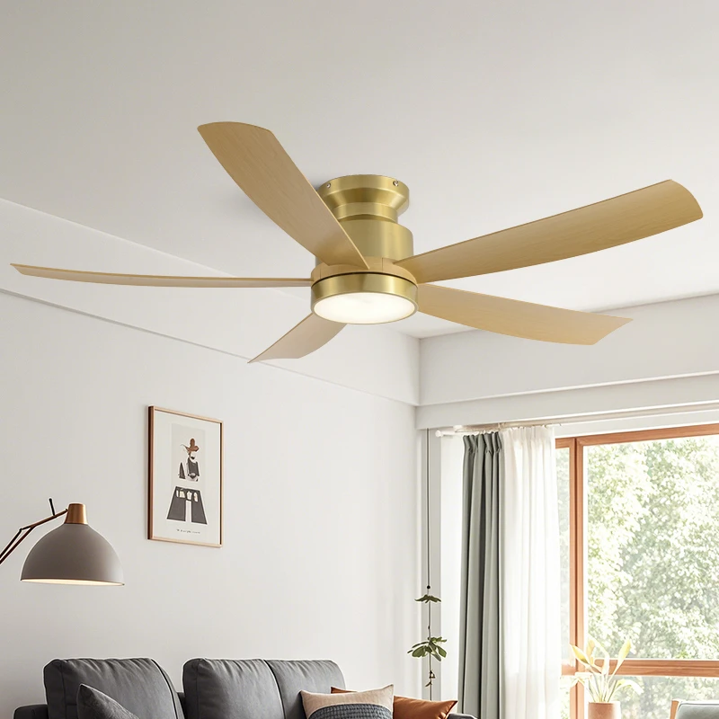 Ceiling Fan Light Fixture Five Blades Powerful Airflow Easy To Install Low Noise