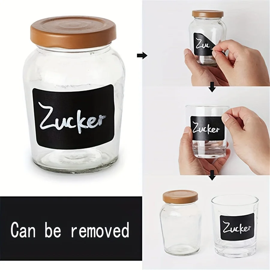 120pcs/roll Waterproof Self-adhesive Label Stickers white pen Kitchen Spice Bottle Label Home Jam Jar Tags Easy Remove