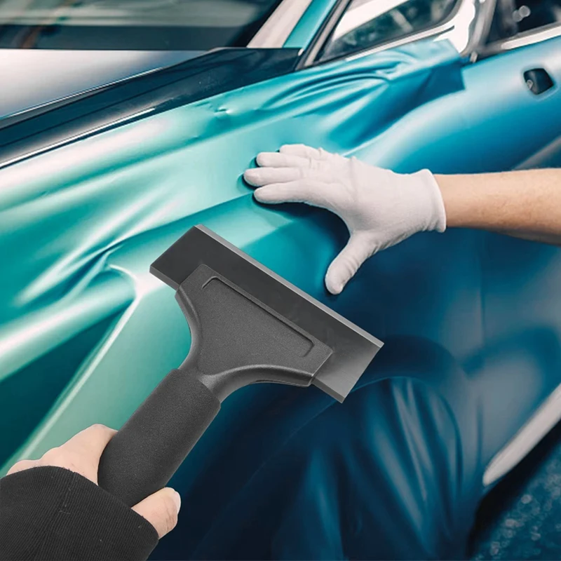 Aluminum Alloy Car Film Application Tool Short Handle Scraper Soft Rubber Scraper Water Board Car Film