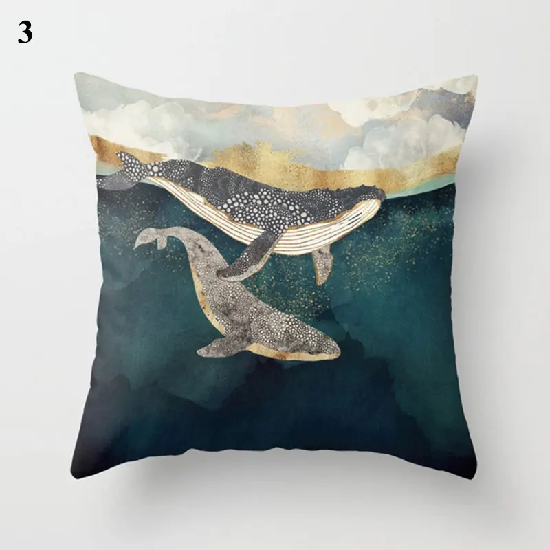 

Home Textiles Landscape Pillowcases Geometric Mountain Sun Cushion Creative pillowcase Decorative Pillows Home Decor Pillow