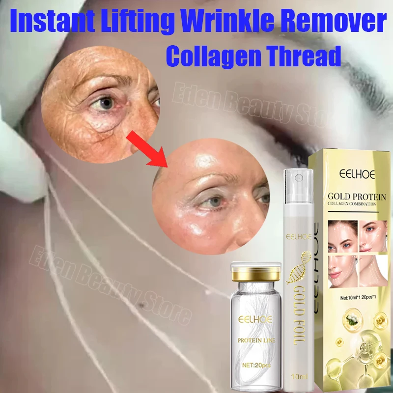 

Collagen Thread Instant Lifting Wrinkle Remover Soluble Protein Threads Serum Set Absorbable Face Filler Anti-aging Skin Care