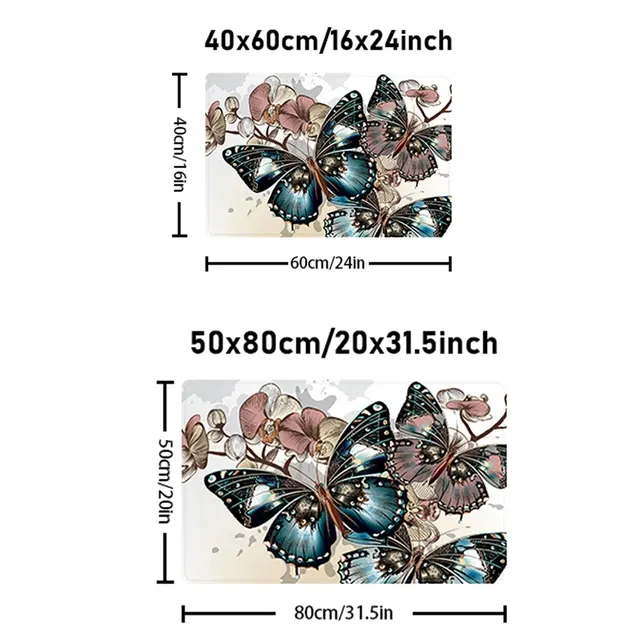 3D 나비 바닥 매트: 거실에 화려함과 편안함을 더하는 독특한 액세서리