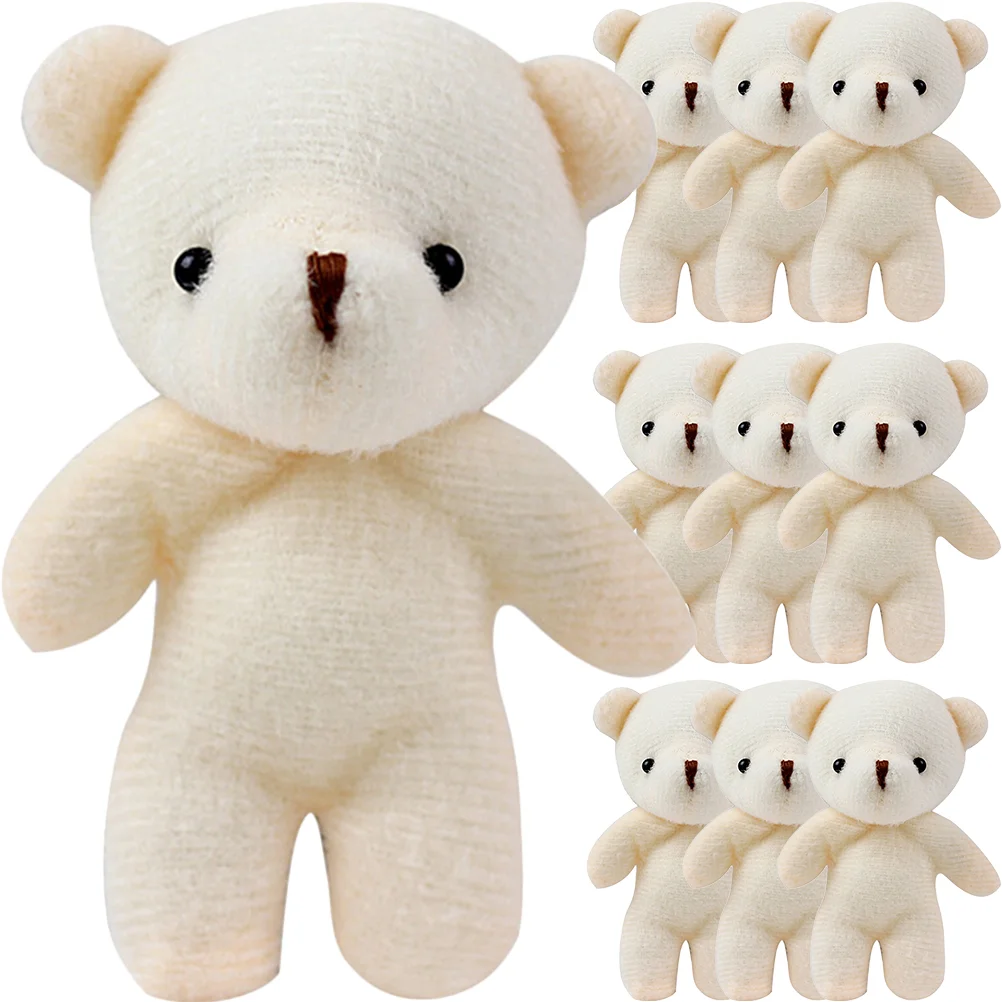 

5/10/12/18/20pcs 11cm Mini Stuffed Plush Teddy Bear Dolls Toys Tiny Bears Keychain Bag Hanging Pendant Children Birthday Gifts