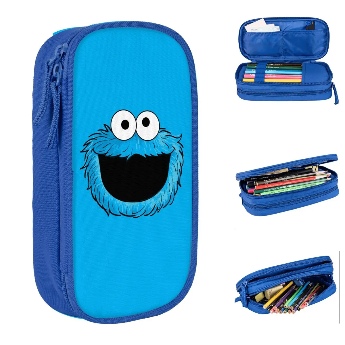 

Модные чехлы для карандашей с изображением монстров и печенья, Пеналы, коробка для ручек для девочек и мальчиков, большие сумки для хранения, школьные принадлежности, Подарочные канцелярские принадлежности