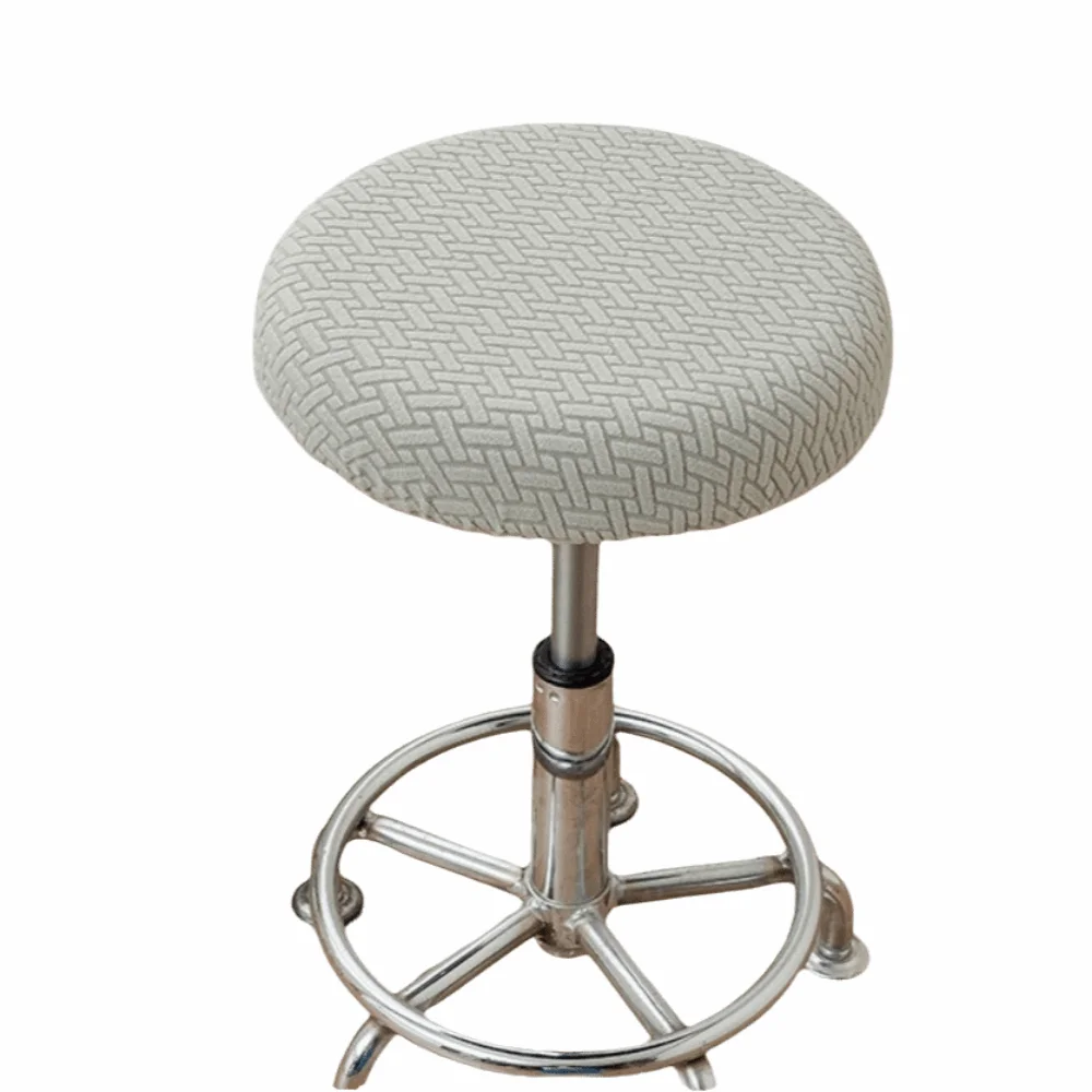 Stretchable Soft Round Stool Slipcover - Solid Color, Thickened & Washable