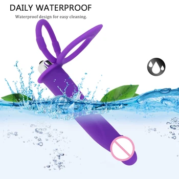 10 Speed Double Penetration Vibrators Penis Strapon Dildo Vibrator Strap On Penis Anal Plug for Man Vagina Massager for Beginner 2