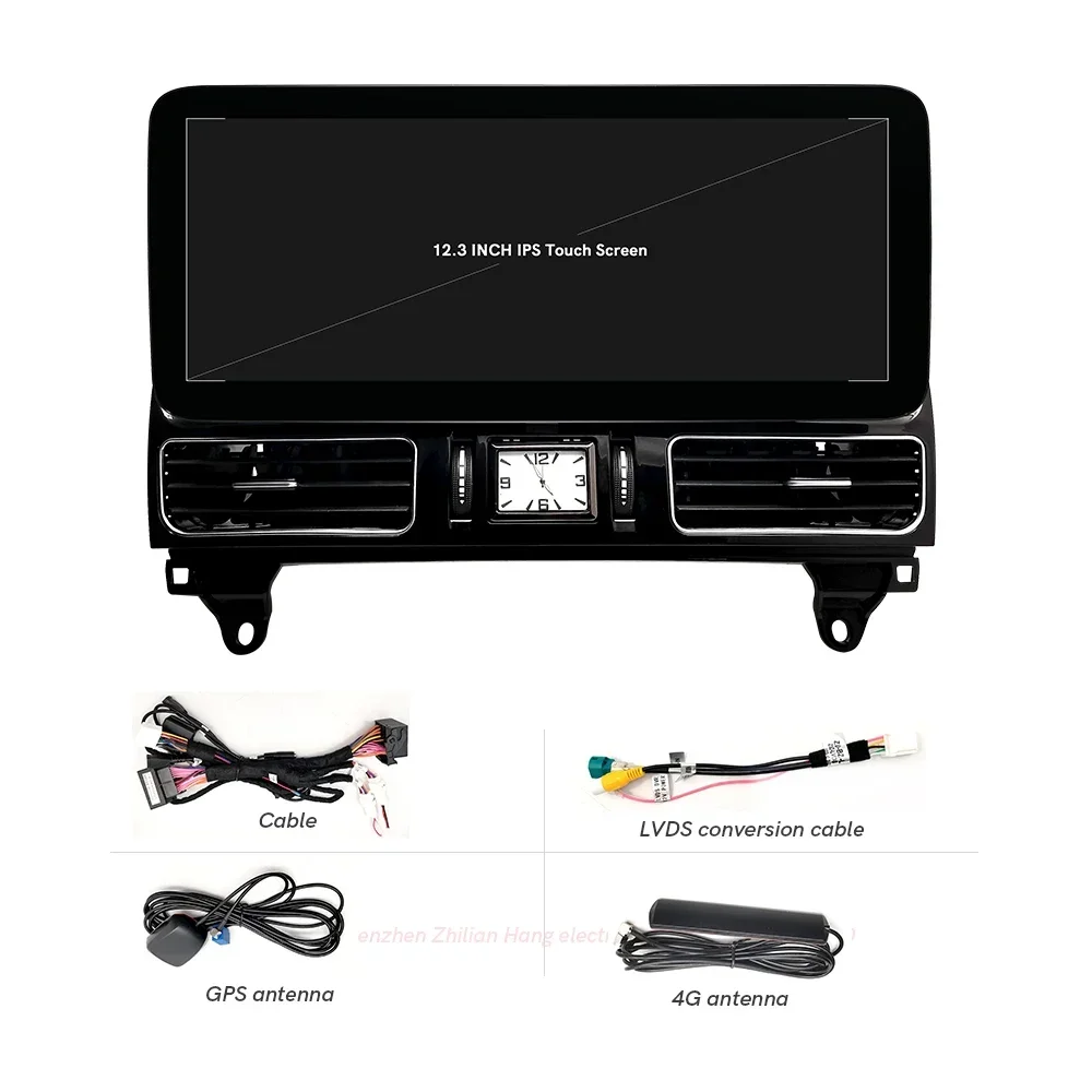 12.3인치 안드로이드 14 1920*720P 자동 CarPlay 네비게이션 터치스크린 벤츠 GL ML 350 450 550 W166 X166 GPS BT 멀티미디어 카 라디오