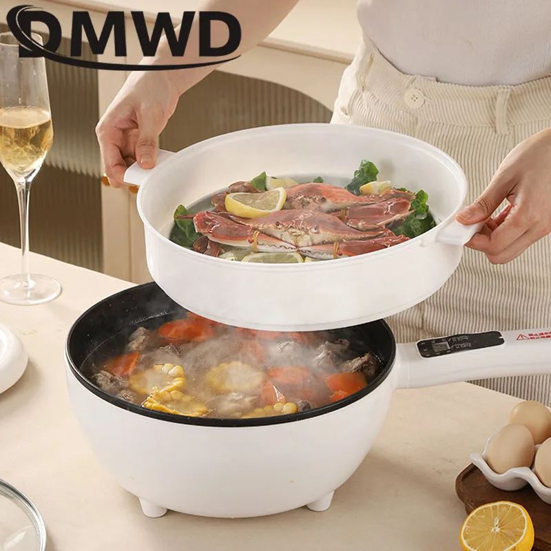 3L Multi-function Electric Stir-fry Meal Wok Non-Stick Frying Pan Food Steamer Smart Smoke-free Hot Pot Stew Cooking Heater electric frying pan,electric hot pot