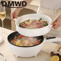 DMWD 3L Multi-function Electric Stir-fry Meal Wok Non-Stick Frying Pan Food Steamer Smart Smoke-free Hot Pot Stew Cooking Heater 2