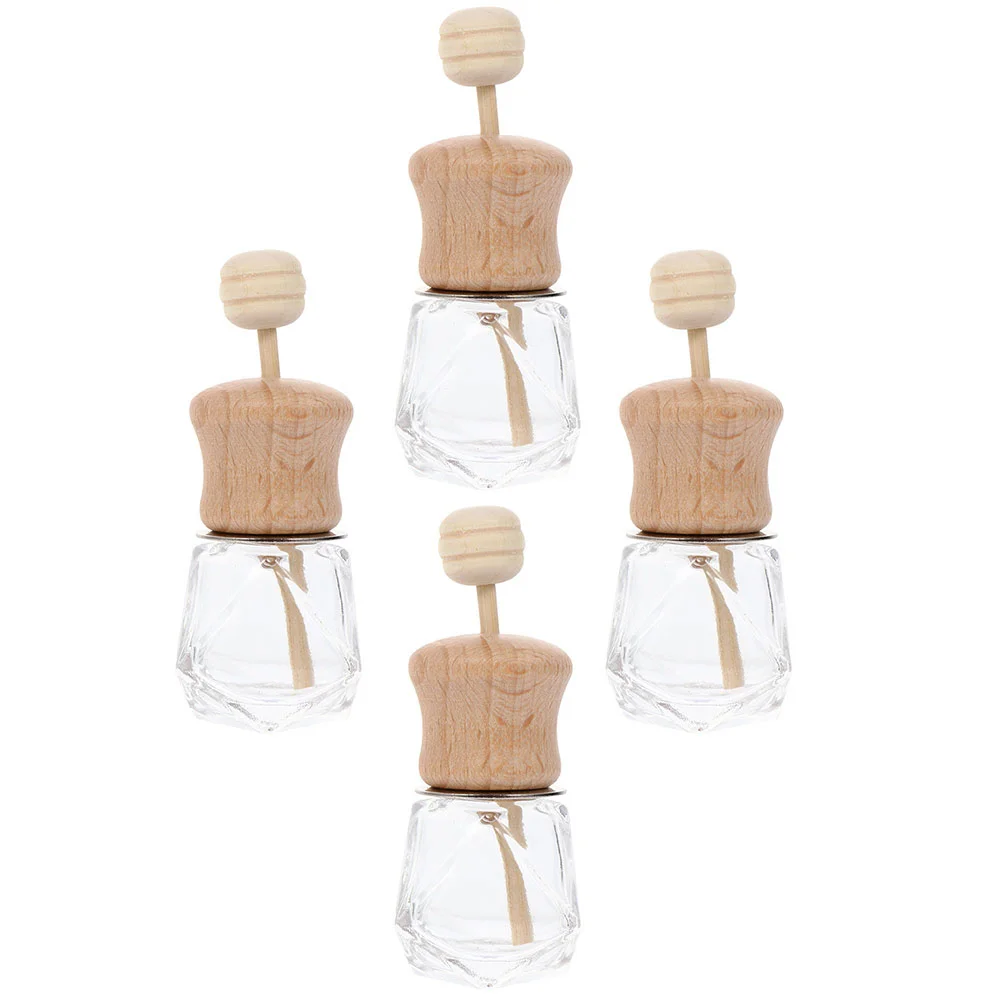4 Pcs Profumo Per Auto Diffusore Per Bottiglie Vuote Diffusori Per Deodoranti Per Ambienti Contenitore Delicato In Legno Fornitura Di Profumo