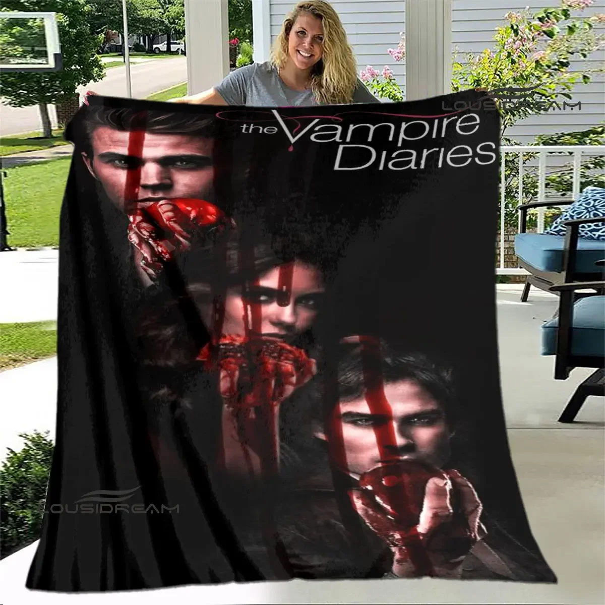 VAMPIRE DIARIES DAMON (SOMERHALDER) Silky Touch Super Zachte Sprei Deken 152 x 127 cm