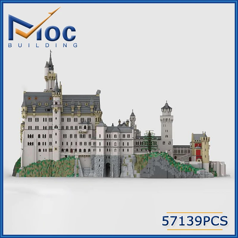 MOC Building Block Neuschwanstein Castle Technology Bricks The Medieval Times