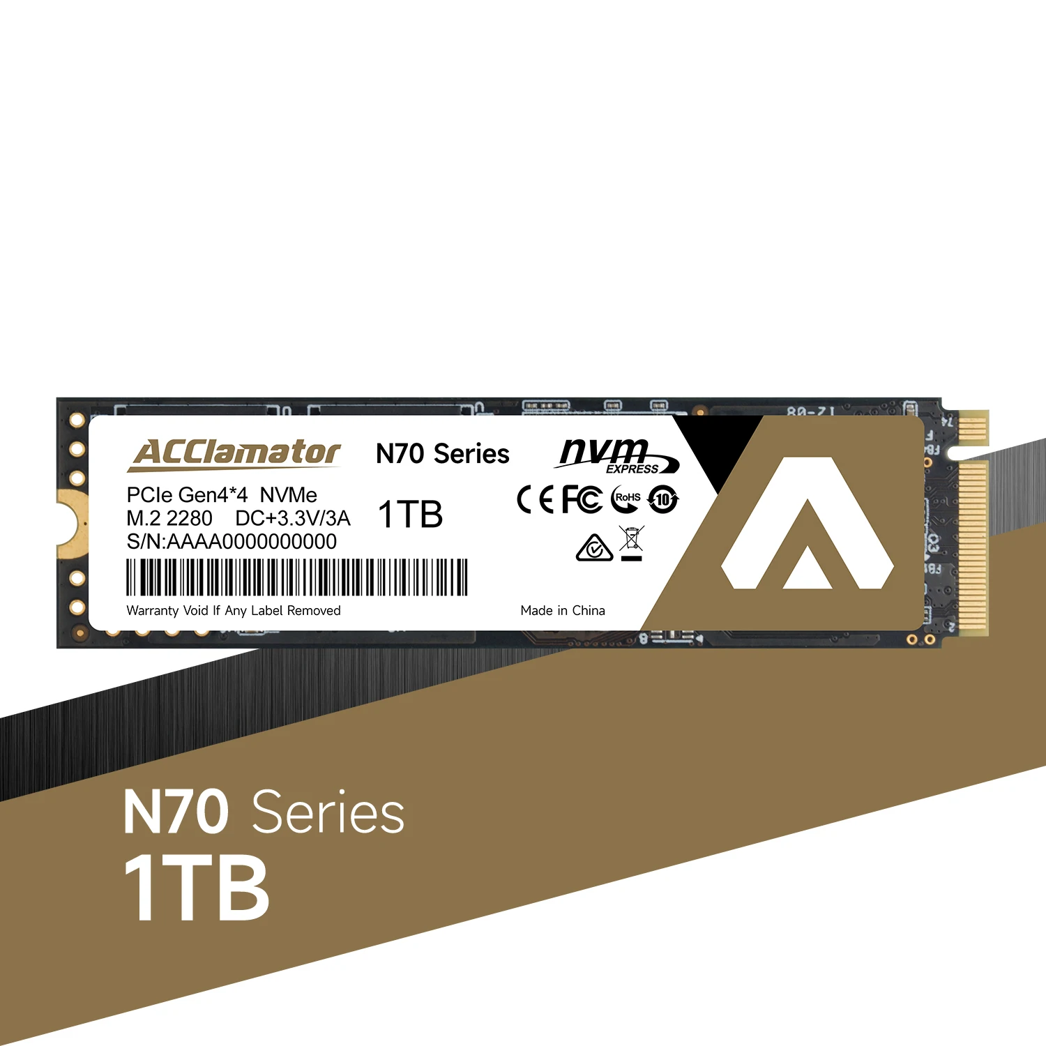 新品同様品】Acclamator SSD 2TB 内蔵M.2 2280 SSD 2TB PCIe 内蔵M