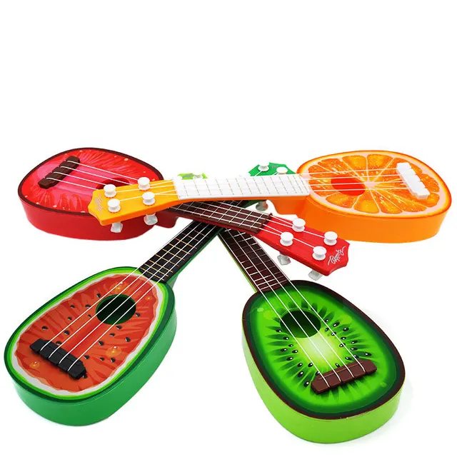 Dropshipping Kid Mini Fruit Shape Guitar Ukulele Guitar Toy Musical Instrument Baby Educational Toys For Beginner 3