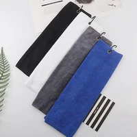 Tri-fold Golf Towel | Premium Microfiber Fabric | Heavy Duty Carabiner Clip | Four Color Options | Gift For Men And Women 2