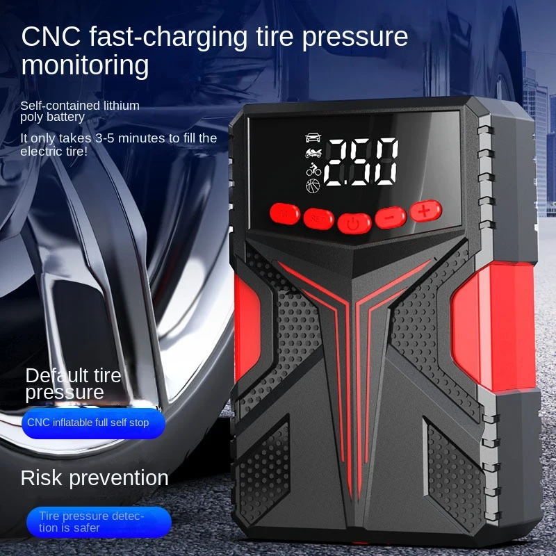 37000mAh Car Emergency Starting Power Supply 12V Charging Battery Backup Gas Charging Pump Integrated Machine Igniter