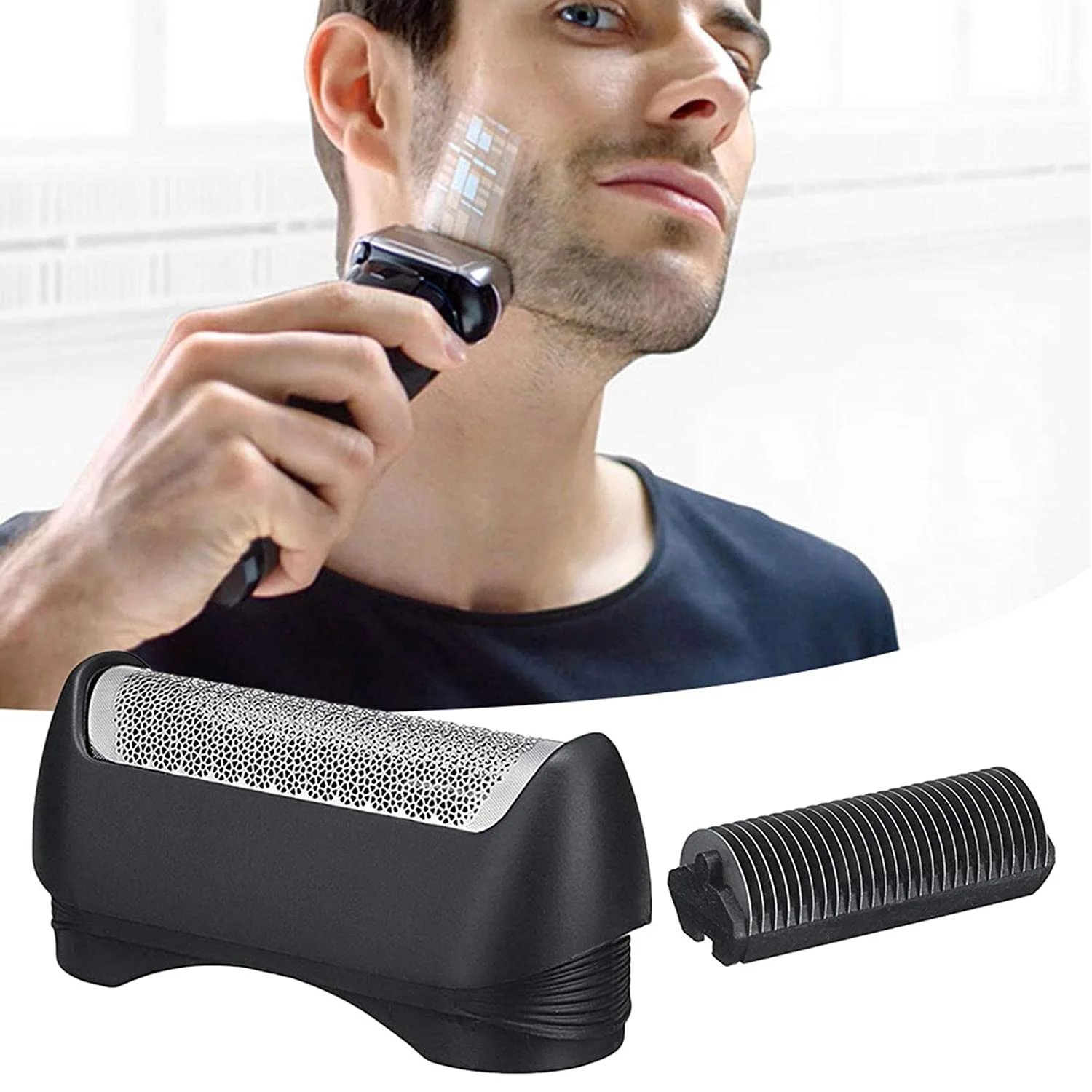 Electric Shaver Replacement Head for Braun 11B Series, Replace Shear Blade Cutters 1/110/120/140/815/835/5683/5684/5685 2