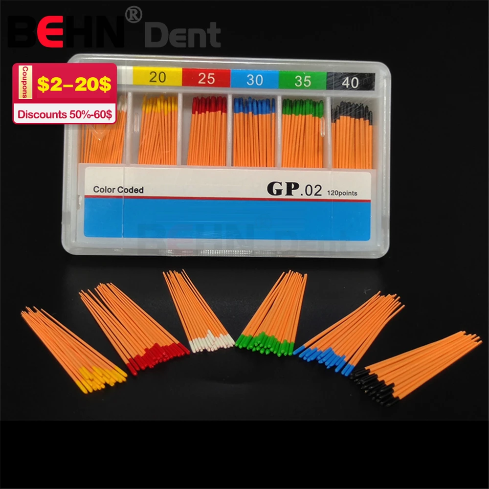 Gutta Percha Points Dental Root Canal Endodontics Cotton Fiber Tips