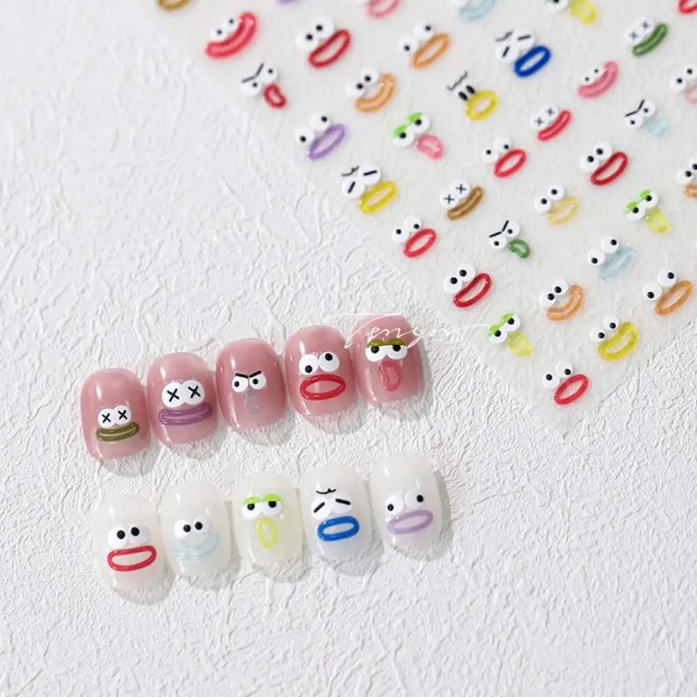 

Nail Art Supplies Jelly Bean Nail Stickers Nail Accessories Manicure Ornaments Jelly Cartoon Nail Decals English Letters