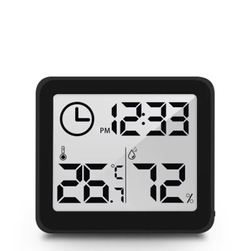 Enhanced Digital Wall Clock with Temperature and Humidity Display - Perfect for Home, Kitchen, and Office Decor