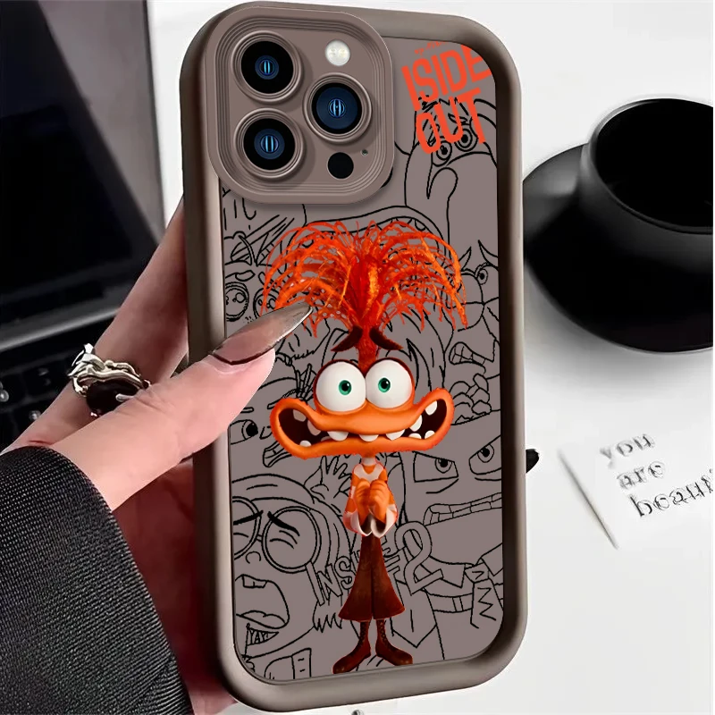 thumbnail image 1 of Disney Inside Out 2 Funda de teléfono para iPhone 15 14 13 12 11 Pro Max XS X XR 8 7 6S 6 Plus SE 2020 Funda de silicona a prueba de golpes, 1 of 5