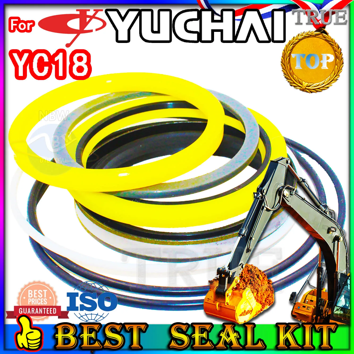 

For Yuchai YC18 Oil Seal Repair Kit Boom Arm Bucket Excavator Hydraulic Cylinder gearbox Mojing Fluoro rubber Main wholesale