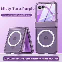Enhanced Protective Matte Transparent Case with Mirror Film for Motorola Razr 70 (PURPLE)