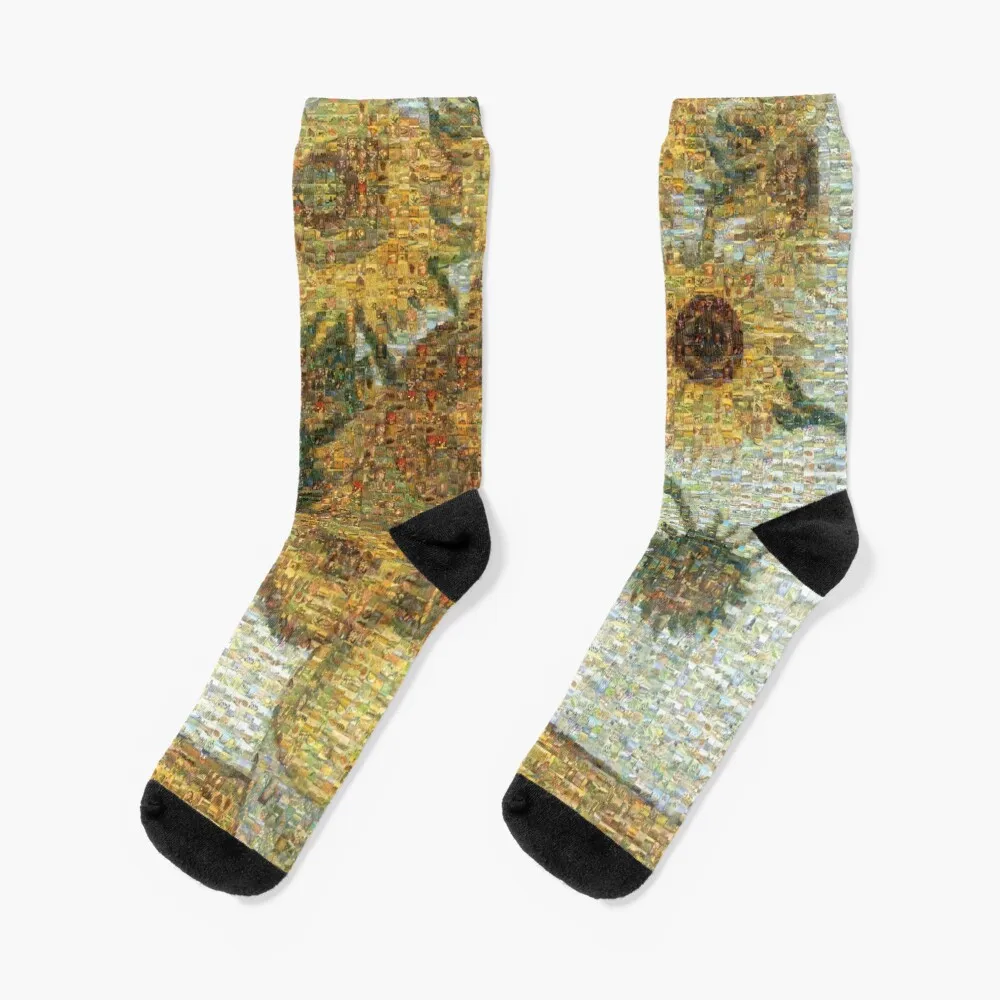 van Gogh Sunflowers Socks Children's socks winter socks Socks Men Women's sunflowers