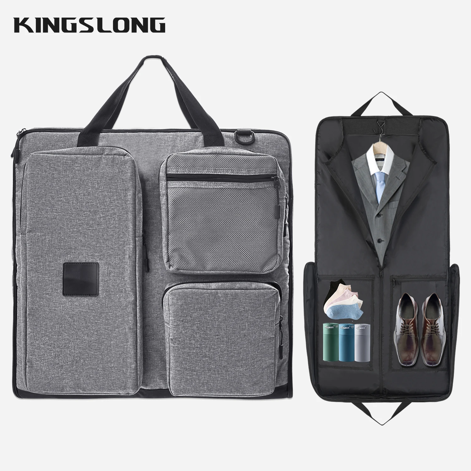 KINGSLONG Мужская Дорожная сумка для хранения костюмов, водонепроницаемая Вместительная деловая сумка для багажа 21,5 дюйма, спортивная сумка