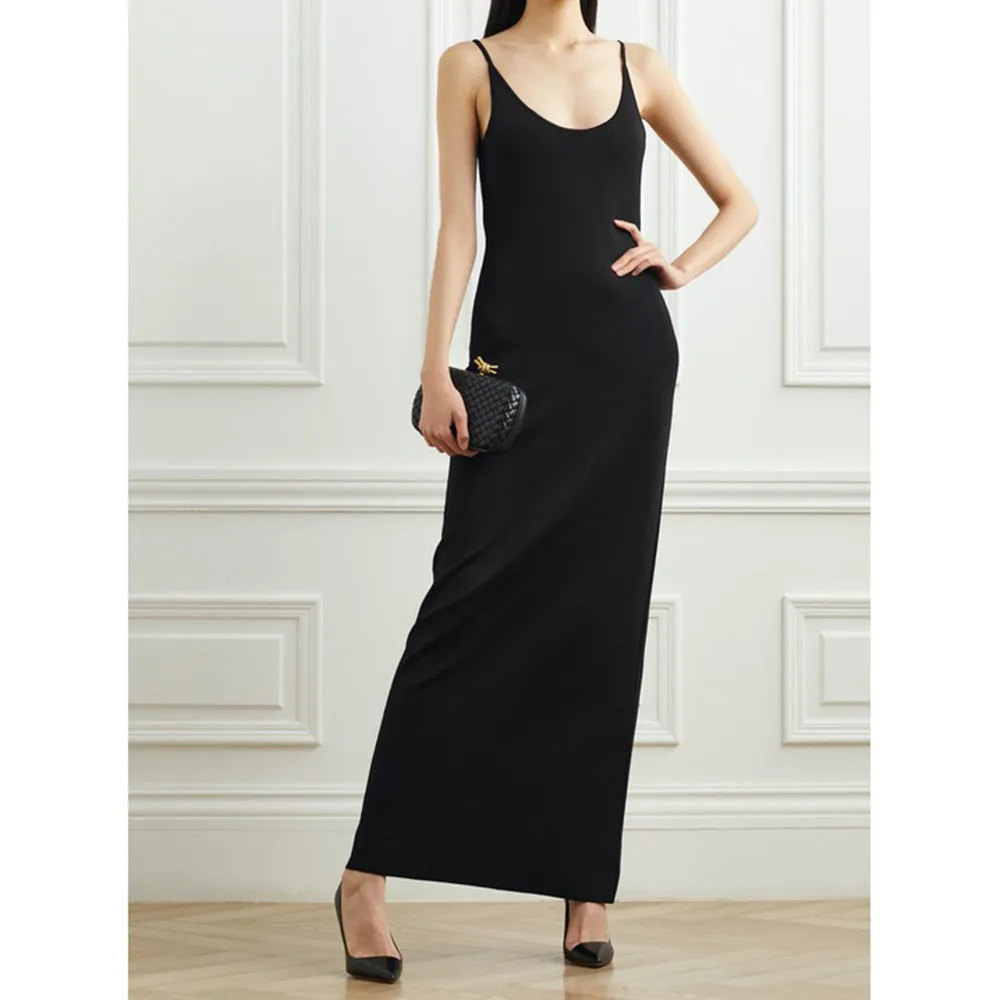 

Women's Evening R0* Knit Peplum Halter Dress Slim Knit Long Dress A-line Skirt