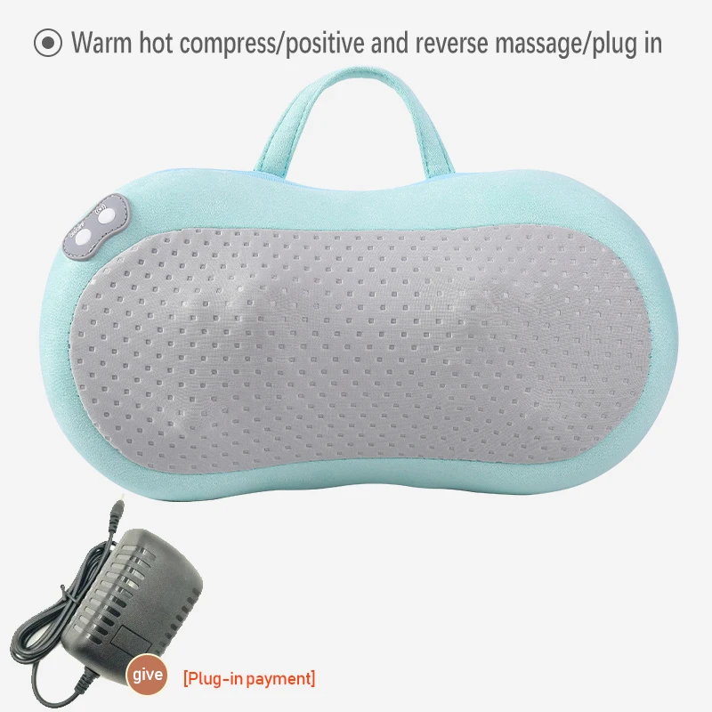 Smart Massage Pillow Vibrator Cervical Neck Shoulder Pillow Hot Compress Vibration Massage Head Massage Pillow Infrared Therapy hot sell multi functional neck shoulder back waist vibration kneading hot compress massage cushion