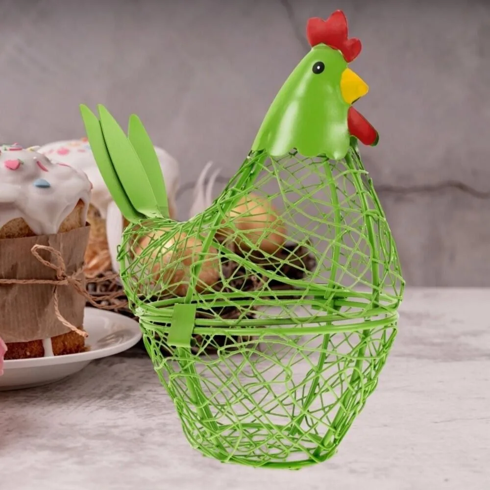 Hen Shape Egg Baskets Practical Stable Craft Easter Eggs Storage Container