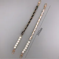 26cm perles chaîne sangle pour sac à main accessoires de mode pour sacs à main poignées pour sac à main Imitation perle sac chaîne chaînes en métal 4
